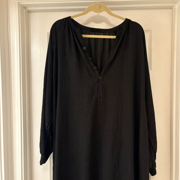 CP Shades Gianna Linen Dress, Black L - Picture 5 of 7